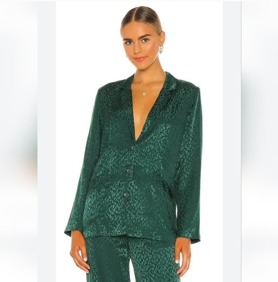 l*space Jackets & Blazers - NWT $165 L*Space Bennytt Leopard Oversized Blazer | Green Size 2